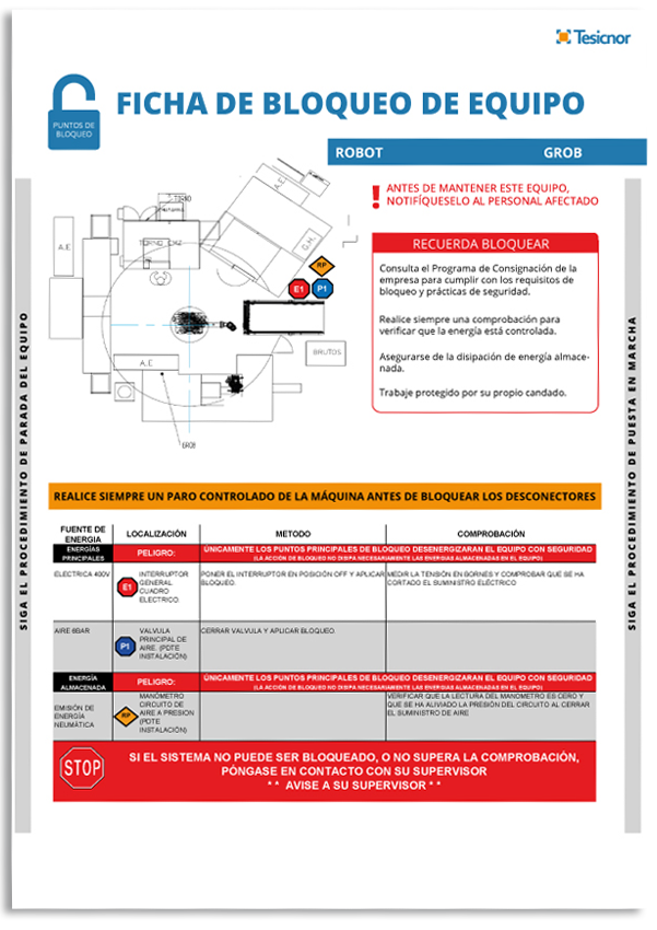 FICHA Imagen de ficha de bloqueo
